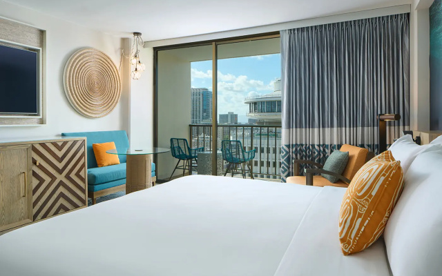 Room with partial ocean view