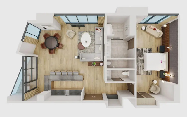 Premier Double Suite with balcony and with mountain view