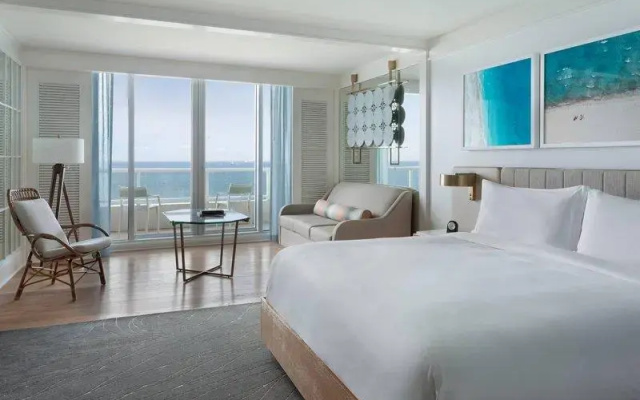 Room with partial ocean view