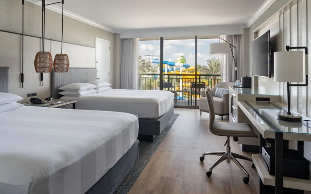 Quadruple Guest Room with balcony and with Water Park view