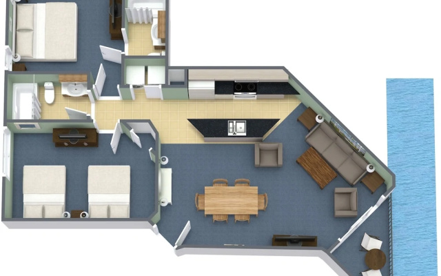 2 Bedrooms Standard room with ocean view