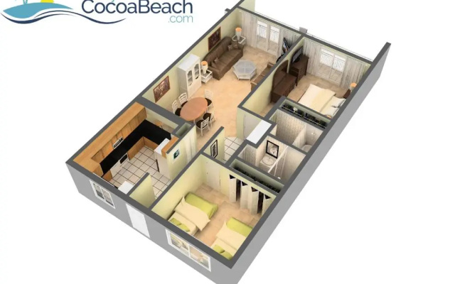 2 Bedrooms Apartment with ocean view