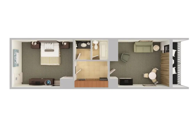 Suite with balcony and oceanfront