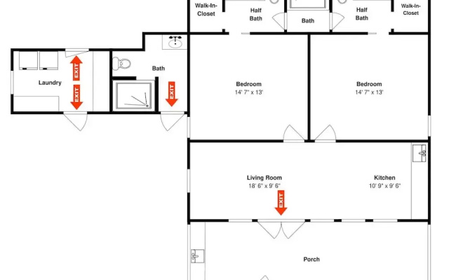 2 Bedrooms Cottage with balcony