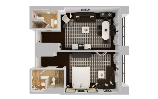 1 Bedroom Deluxe Suite with bay view