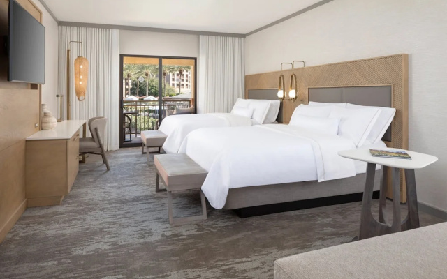 Deluxe Quadruple room with balcony and with pool view
