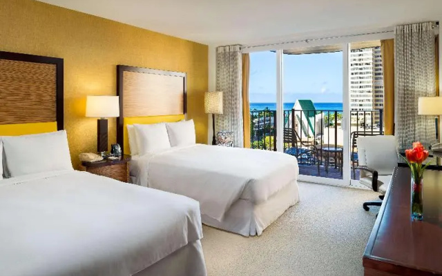 Twin room with city view
