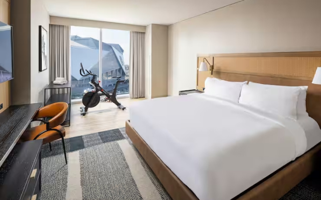 Accessible Double Peloton room