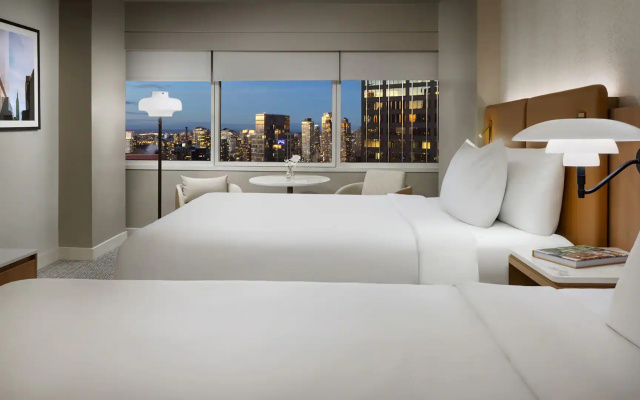 Twin room with city view