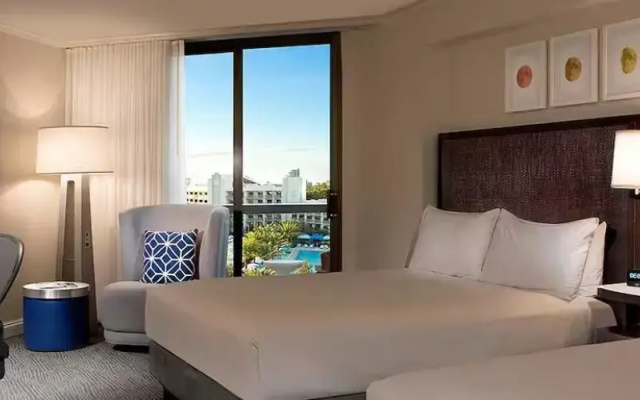 Accessible room with pool view