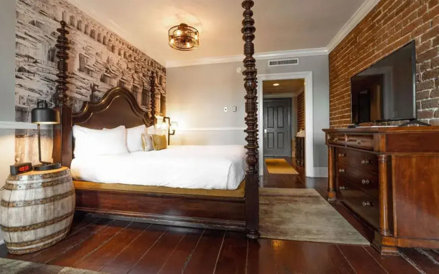 Historic room with city view