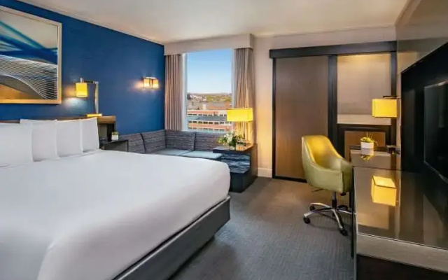 Double room with partial river view