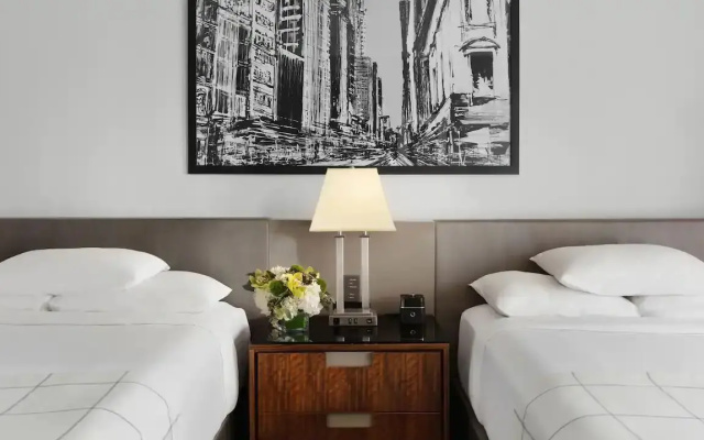 Twin room with city view