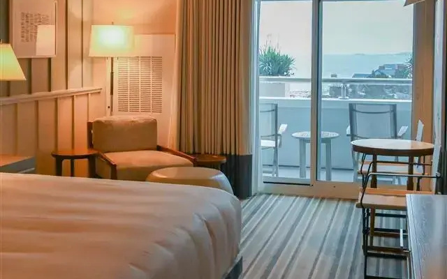 Double room with  partial Coastal view