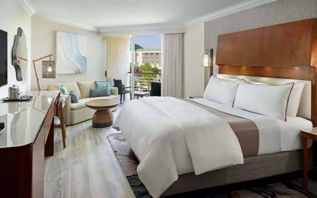 Double room with balcony and with island view