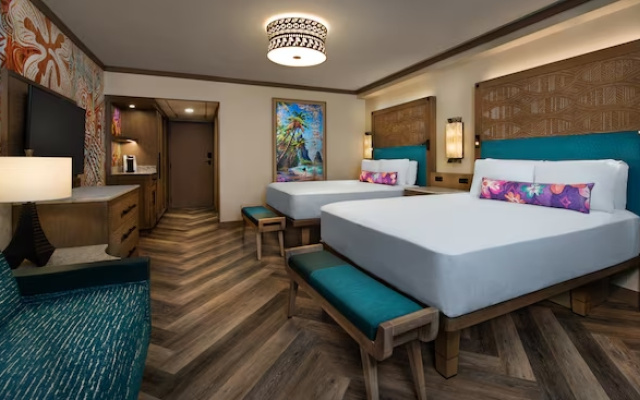Room with theme park view