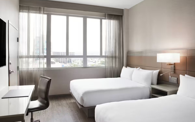 Twin room with city view