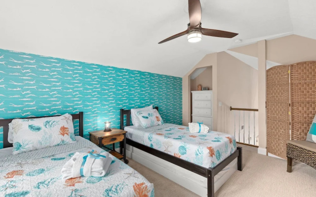 photo 3 of Expertly Decorated Family Home, Steps to Beach w/ a Private Heated Pool & Spa!