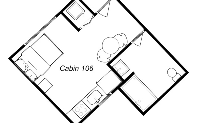 photo 4 of Ada Accessible! Handicap-friendly Features Make This Spot Accessible For All! - 747 Lofts Cabin 106 by RedAwning