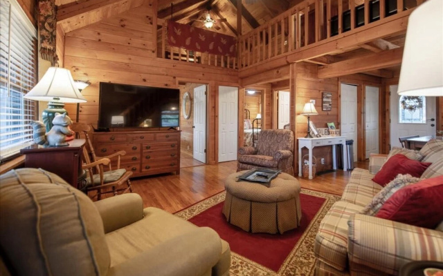 photo 4 of Applewood Cottage - Cozy log Cabin in the Serene Woodlands of Coosawattee