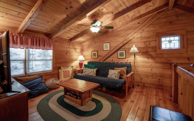photo 5 of Applewood Cottage - Cozy log Cabin in the Serene Woodlands of Coosawattee