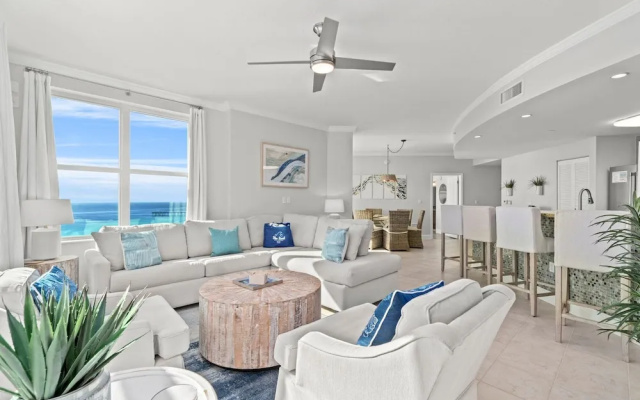 photo 2 of Luxury Beachfront Condo w/ 2 Balconies! Sleeps 8! Walk to Pier Park!