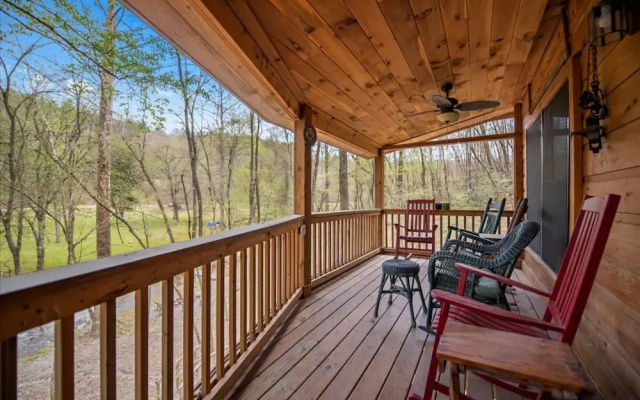 photo 3 of Bear Necessities-cozy Cabin Beside Briar Creek Fire pit Wifi and pet Friendly