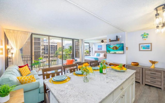 photo 2 of Beautiful 7th Floor with Partial Ocean Views | 1 Block to Beach | Free Parking & WIFI