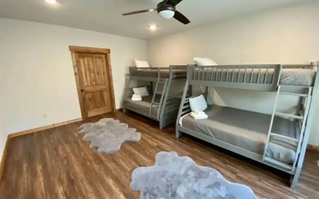 photo 2 of Bucks and Bunks - Brand new Cabin Come Relax or Watch TV Outside Fireplace