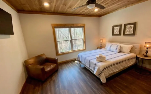 photo 4 of Bucks and Bunks - Brand new Cabin Come Relax or Watch TV Outside Fireplace