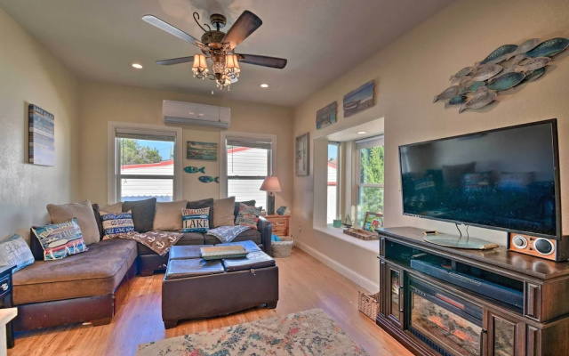 photo 5 of Steps to Lake! Charming Cabin: Pool Access & Decks