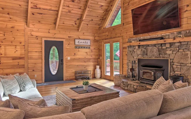 photo 2 of 7 Mi to Ski Slopes: Mars Hill Cabin w/ Hot Tub!
