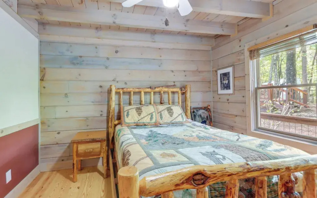 photo 3 of Cozy Cherry Log Cabin w/ Hot Tub & Mountain Views!