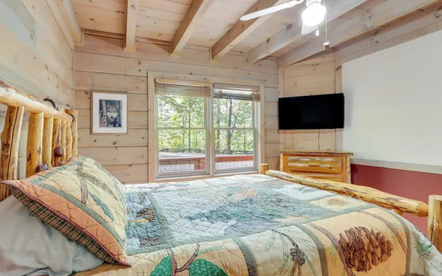 photo 4 of Cozy Cherry Log Cabin w/ Hot Tub & Mountain Views!