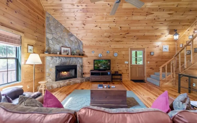 photo 3 of Elliotts Hideaway Adorable Cabin Fire pit hot tub Deck pet Friendly Wifi