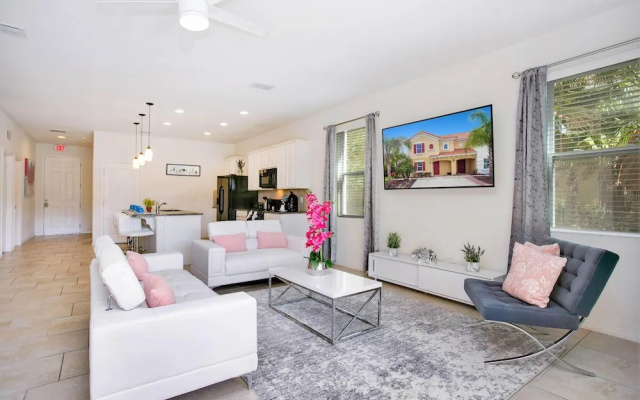 photo 2 of Enjoy the Private View! Roomy Town Home With Pool, 20 Mins From Disney #5st739