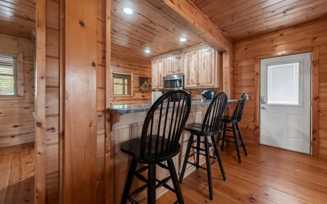 photo 3 of Goose Island Getaway - Secluded Cabin Mountain View Fireplace Hot Tub
