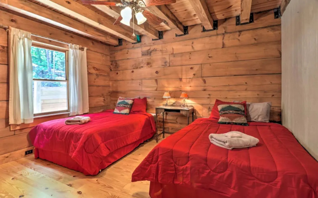 photo 2 of Deck + Game Room: Lakefront Landrum Cabin!