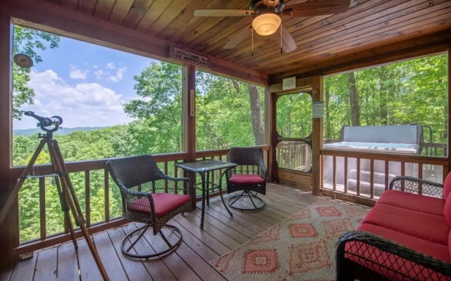 photo 4 of Hilltop Hideaway - Endearing Mountain Cabin With Hot tub Foosball pet Friendly
