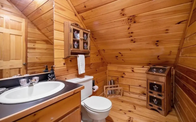 photo 5 of Hilltop Hideaway - Endearing Mountain Cabin With Hot tub Foosball pet Friendly