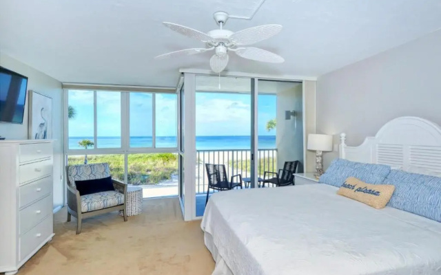 photo 5 of LaPlaya 108B Dream views of the Gulf from your private balcony or screened lanai just steps from the beach