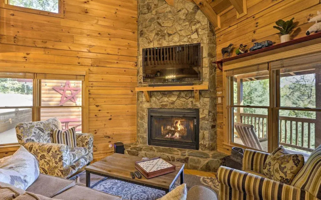 photo 2 of Lovely Log Cabin + Bunkhouse w/ Views & Yard!