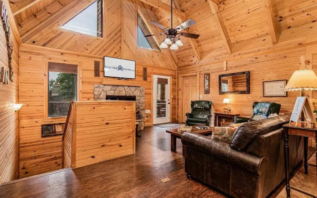 photo 2 of Luxury 2700 Sq Ft Log Cabin Private Hot Tub Game room Pool Table Best View