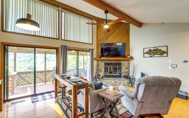 photo 5 of Maggie Valley Mountain Escape w/ Fireplace & Deck!