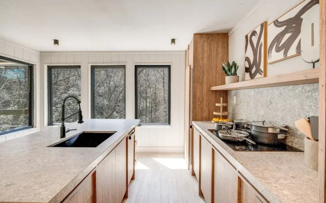 photo 3 of Modern Pisgah Forest Cabin on 60 Wooded Acres!