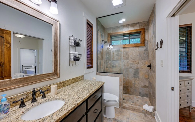photo 3 of Modern-rustic Glenville Cabin: Golf, Hike + Unwind