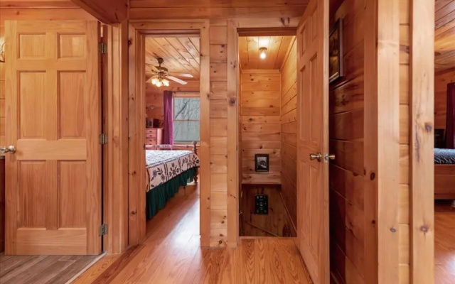 photo 2 of Overlook Retreat Cabin - Charming Cabin Mountain Views With Foosball Firepit