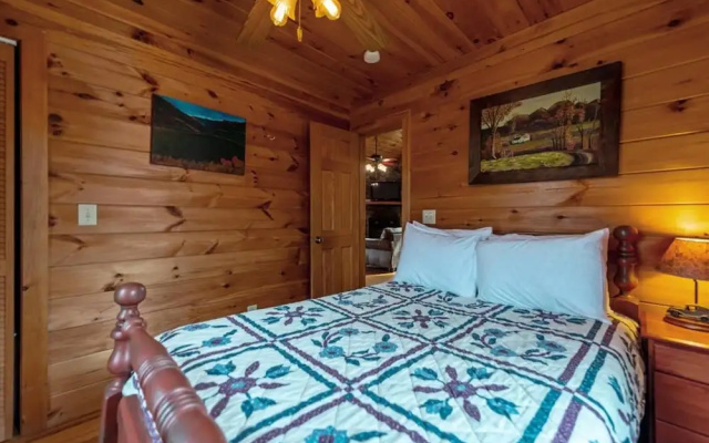photo 4 of Overlook Retreat Cabin - Charming Cabin Mountain Views With Foosball Firepit