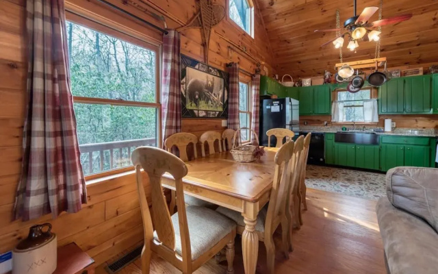 photo 5 of Overlook Retreat Cabin - Charming Cabin Mountain Views With Foosball Firepit