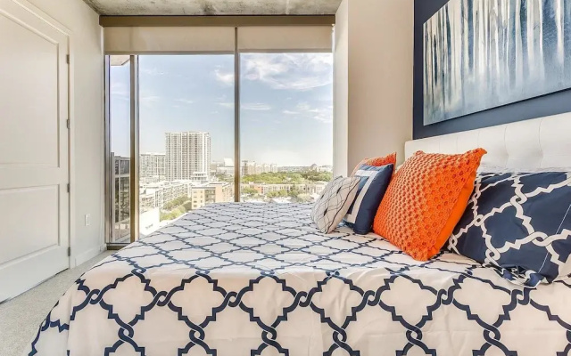 photo 2 of Plush 1BR w/ Pool + Gym in Victory Park